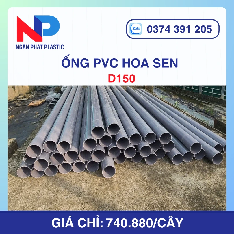 Ống Nhựa PVC D150 Hoa Sen